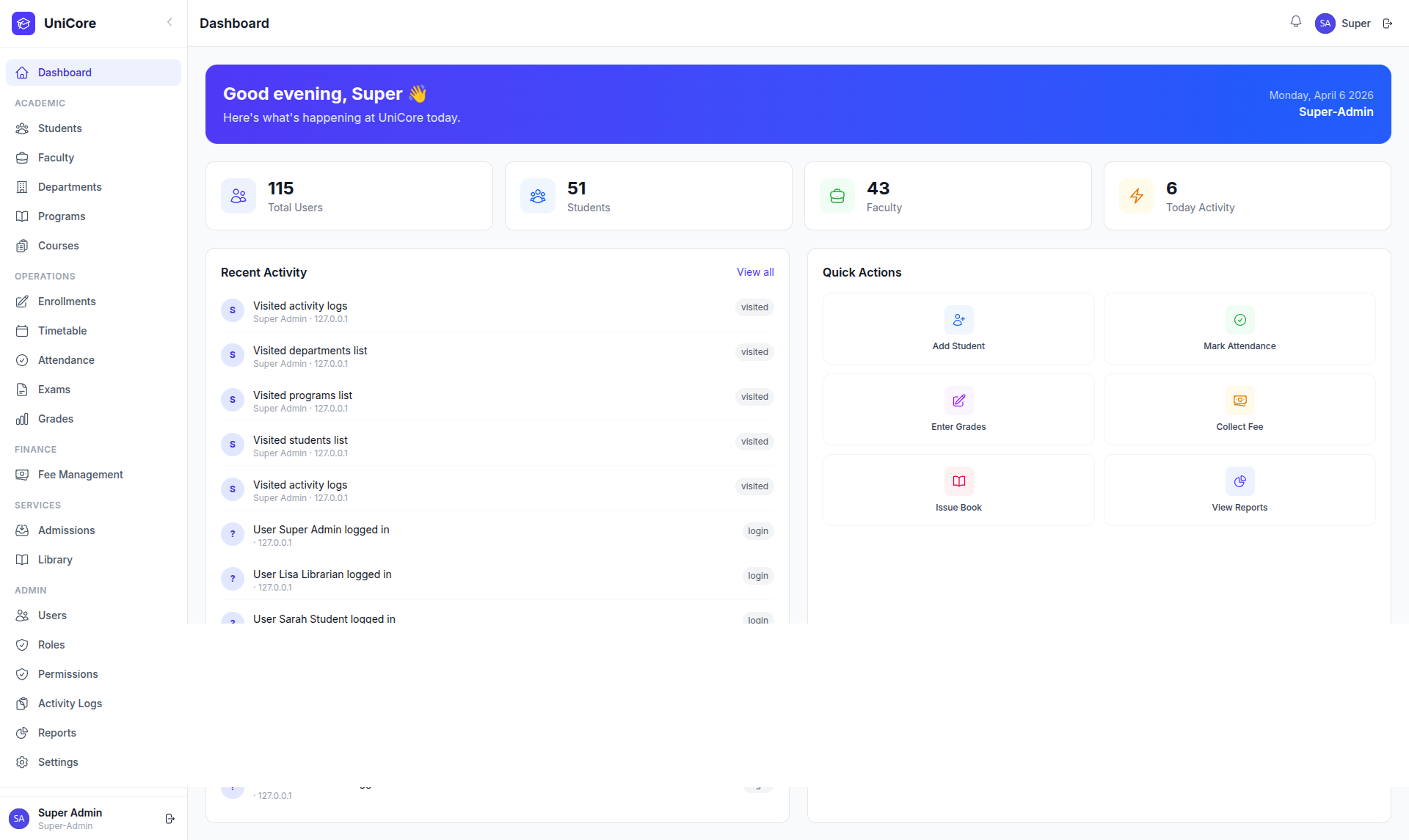 University Management System